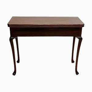 19th Century Mahogany Folding Console Table with 2 Drawers Each Side-UCH-1224338