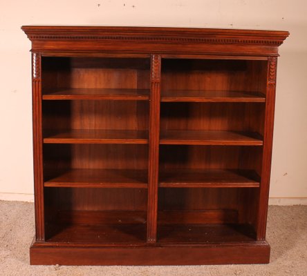 19th Century Mahogany Open Bookcase-HPU-1406220