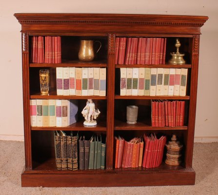 19th Century Mahogany Open Bookcase-HPU-1406220