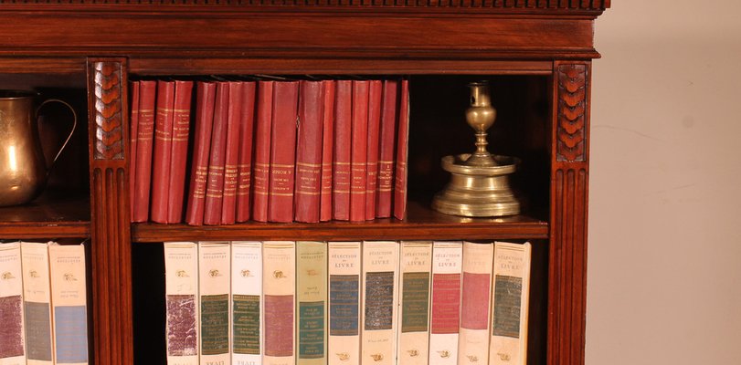 19th Century Mahogany Open Bookcase-HPU-1406220