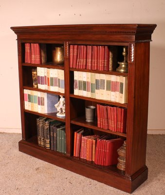 19th Century Mahogany Open Bookcase-HPU-1406220