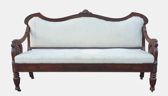 19th Century Mahogany Sofa-SYQ-880716