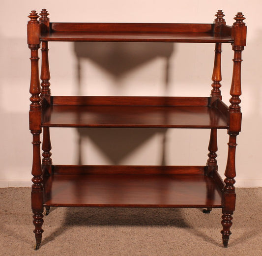 19th Century Mahogany Three Tier Buffet