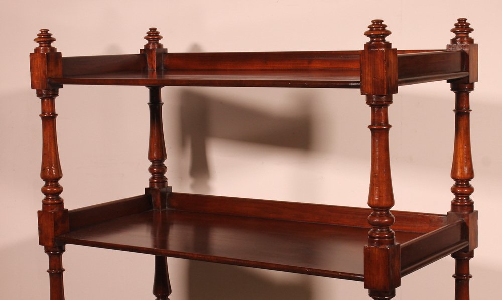 19th Century Mahogany Three Tier Buffet-HPU-1791596