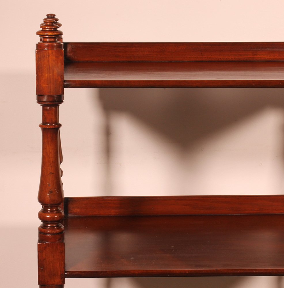 19th Century Mahogany Three Tier Buffet-HPU-1791596