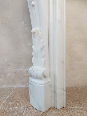 19th Century Mantlepiece of White Statuary in Bianco Carrara Marble-TDA-1742354