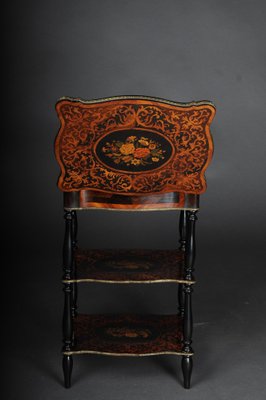 19th Century Marquetry Side Table with Jewelry Box, 1870s-FLW-1402173