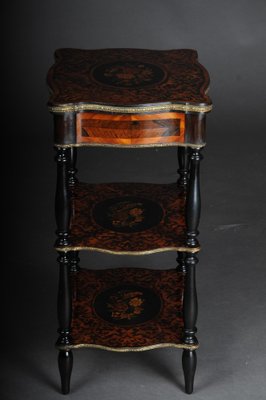 19th Century Marquetry Side Table with Jewelry Box, 1870s-FLW-1402173