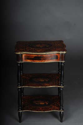 19th Century Marquetry Side Table with Jewelry Box, 1870s-FLW-1402173