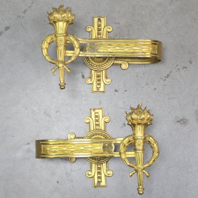 19th Century Mercury Gold Metal Curtain Rods, Set of 2-NE-1799250