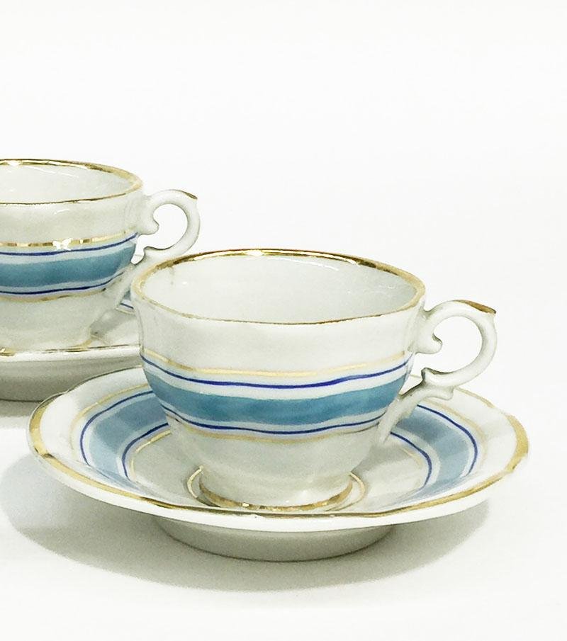 19th Century Miniature Child's Tea Service in Porcelain, Set of 9