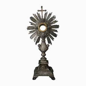 19th Century Monstrance in Silver Decorated with Palmettes and Cherubs-QKG-2019608