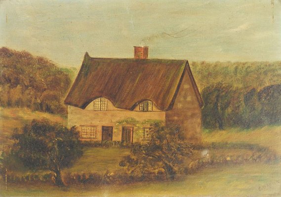 19th Century Naive House Painting, C Brown, 1880s-ARU-853730