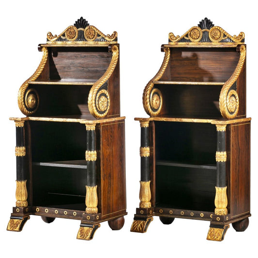 19th Century Napoleon III Empire Shelves, Set of 2