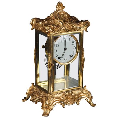 19th Century Napoleon III Fire-Gilt Fireplace Clock, 1890s-FLW-1401947