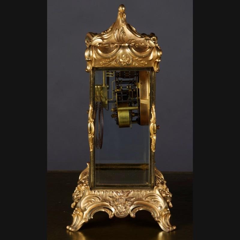 19th Century Napoleon III Fire-Gilt Fireplace Clock, 1890s