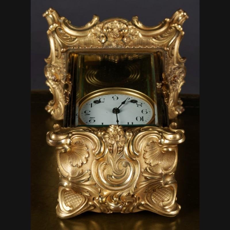 19th Century Napoleon III Fire-Gilt Fireplace Clock, 1890s