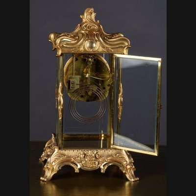 19th Century Napoleon III Fire-Gilt Fireplace Clock, 1890s-FLW-1401947