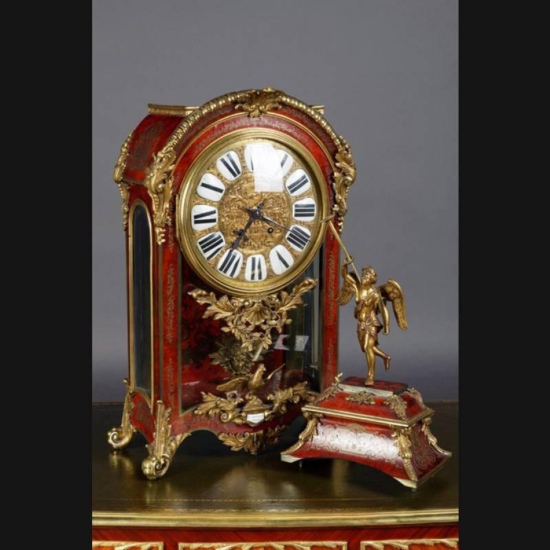 19th Century Napoleon III Fireplace Boulle Clock, 1890s