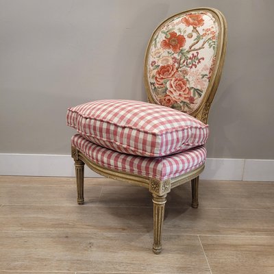 19th Century Napoleon III Louis XVI Armchair and Chair, France, Set of 2-NUC-2035323