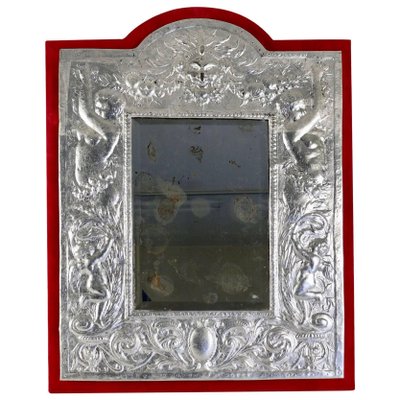 19th Century Napoleon III Mirror in Silver Plate-WFS-744991