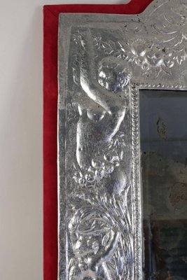 19th Century Napoleon III Mirror in Silver Plate-WFS-744991