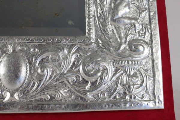 19th Century Napoleon III Mirror in Silver Plate-WFS-744991