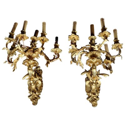 19th Century Napoleon III Monumental Wall Appliques, 1880s, Set of 2-FLW-1446936