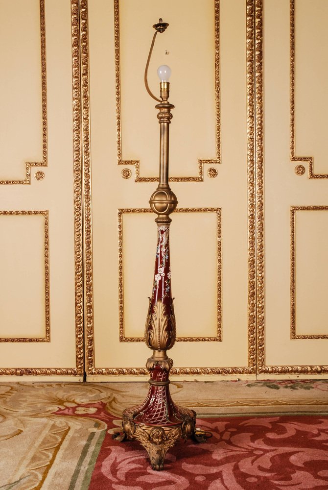 19th Century Napoleon III Museale Petroleum Floor Lamp, 1890s