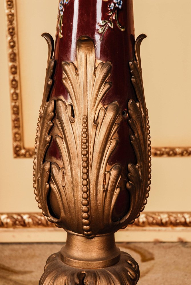 19th Century Napoleon III Museale Petroleum Floor Lamp, 1890s