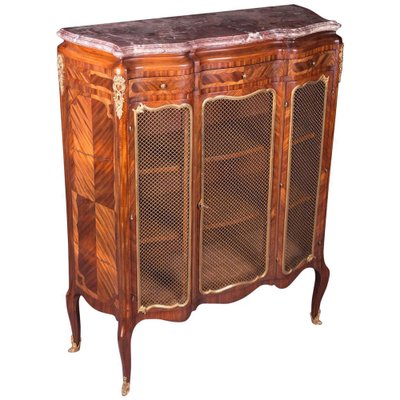 19th Century Napoleon III Rosewood Curved-Legs Side Cabinet or Commode-FLW-1401817