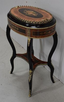 19th Century Napoleon III Rosewood, Thuja Veneer & Blackened Wood Inlaid Planter-RVK-785797