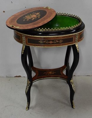 19th Century Napoleon III Rosewood, Thuja Veneer & Blackened Wood Inlaid Planter-RVK-785797