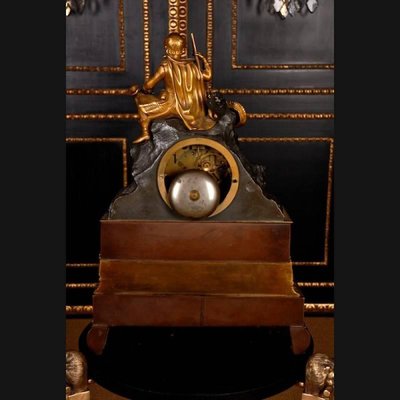 19th Century Napoleon III Style Bronze Pendulum Chimney Clock-FLW-1401848