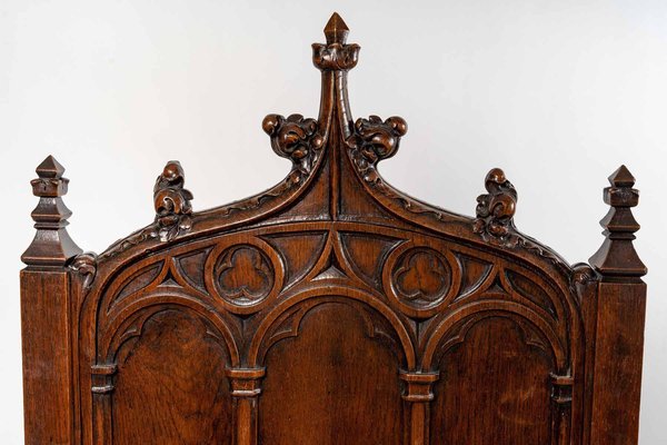 19th Century Neo-Gothic Walnut Armchair-WFS-1419035