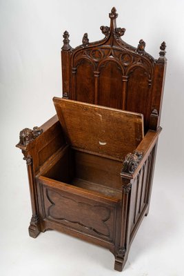 19th Century Neo-Gothic Walnut Armchair-WFS-1419035