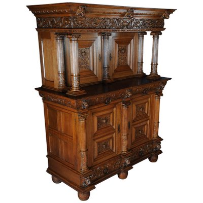 19th Century Neo Renaissance Cabinet in Oak, 1890s-FLW-1402109