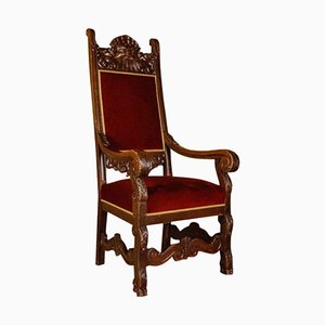 19th Century Neo-Renaissance Oak Armchair-FLW-1401858