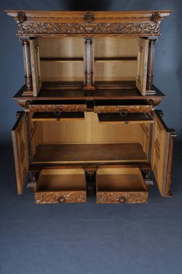 19th Century Neo Renaissance Oak Cabinet, 1890s-FLW-1402331