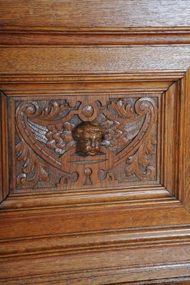 19th Century Neo Renaissance Oak Console Buffet, 1890s-FLW-1402333