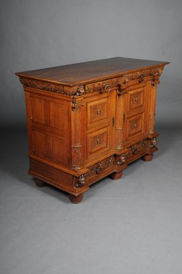 19th Century Neo Renaissance Oak Console Buffet, 1890s-FLW-1402333