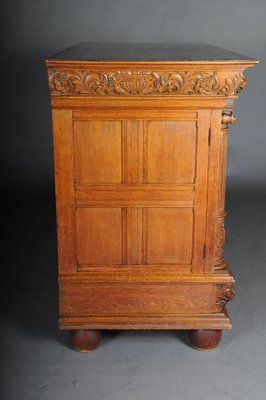 19th Century Neo Renaissance Oak Console Buffet, 1890s-FLW-1402333