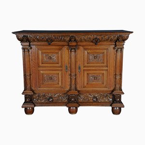 19th Century Neo Renaissance Oak Console Buffet, 1890s-FLW-1402333