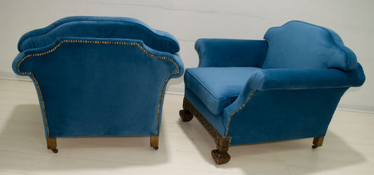 19th Century Neo-Renaissance Oakwood Armchairs, Set of 2