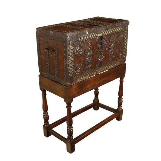 19th Century Neo-Renaissance Trunk in Wrought Iron, Italy