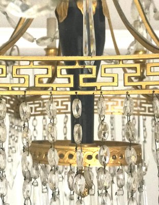 19th-Century Neoclassical Baltic Crystal and Gilt Bronze Chandelier-MBH-1032706