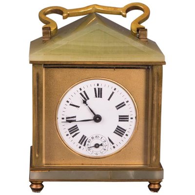 19th Century Neoclassical Bronze Travel Clock-FLW-1401932