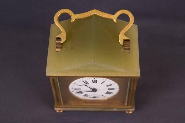 19th Century Neoclassical Bronze Travel Clock-FLW-1401932