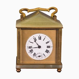 19th Century Neoclassical Bronze Travel Clock-FLW-1401932