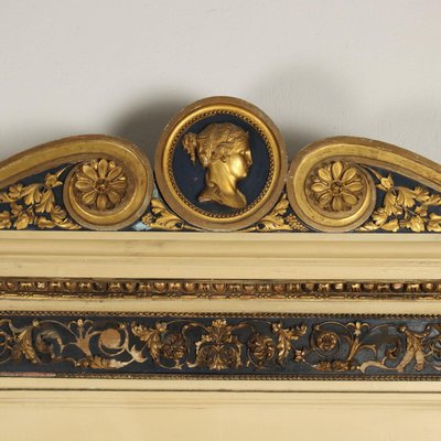 19th Century Neoclassical Wood Fireplace Mirror, Italy-VMM-1355458